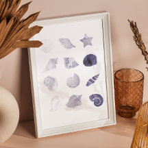Watercolour Sea Shell Nautical Art