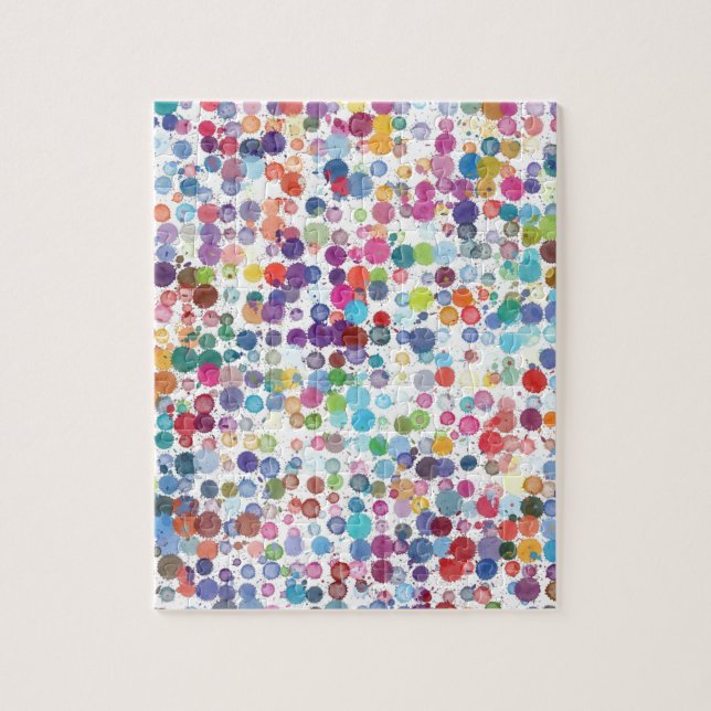 Watercolour Splash Dot Pattern Jigsaw Puzzle (Vertical)