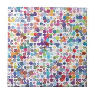 Watercolour Splash Dot Pattern Tile