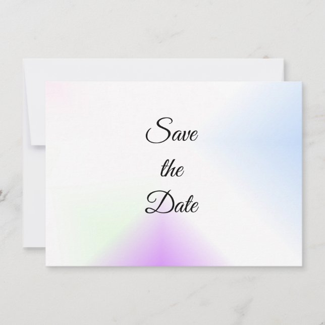 Watercolour Splash Save The Date (Front)