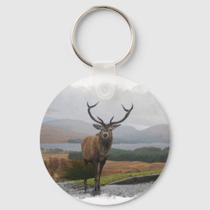 Watercolour Stag Keychain