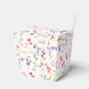 Watercolour Sweet Peas pretty floral Favor Box