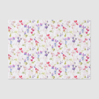 Watercolour Sweet Peas pretty floral Tissue Paper