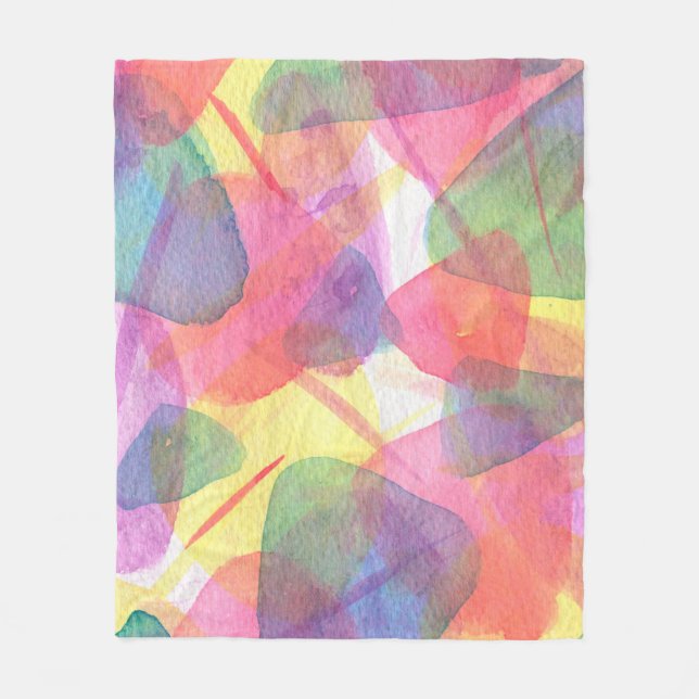 Watercolour texture fleece blanket (Front)