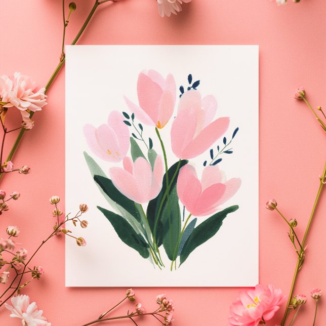Watercolour Tulips Mother’s Day Card (Creator Uploaded)