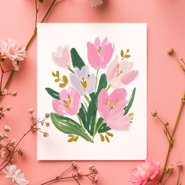 Watercolour Tulips Mother’s Day Card minimal (Creator Uploaded)
