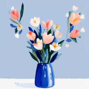 Watercolour Tulips Mother’s Day Soft Pastel Holiday Card