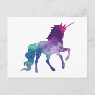 Watercolour Unicorn Postcard