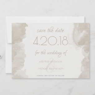 Watercolour Wash in Mushroom by theBarefootBride™ Save The Date
