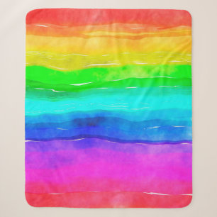 Watercolour watercolor paint wash sherpa blanket