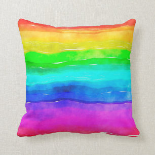 Watercolour watercolor paint wash throw pillow