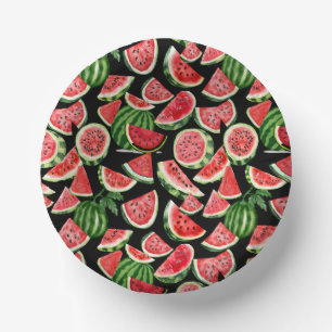 Watercolour Watermelon Paper Bowls – Summer Party Paper Plate
