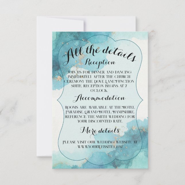 Watercolour wave - Enclosure card (Front)