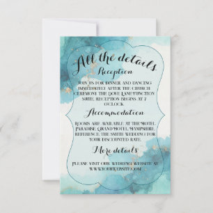 Watercolour wave - response card