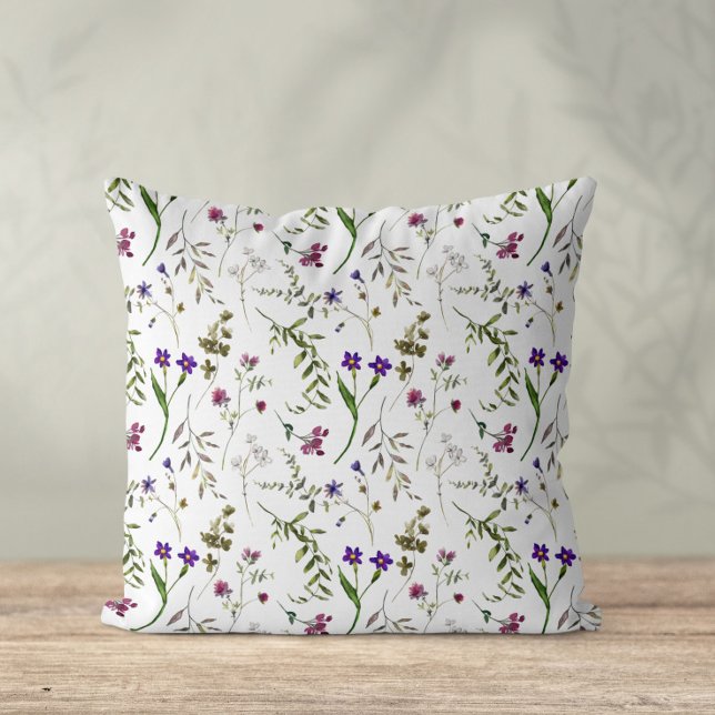 Watercolour Wildflowers  Cushion (Creator Uploaded)