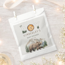 Watercolour Woodland Oh Boy Bear Baby Shower