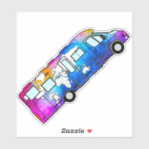 watercolour world map RV - STICKER