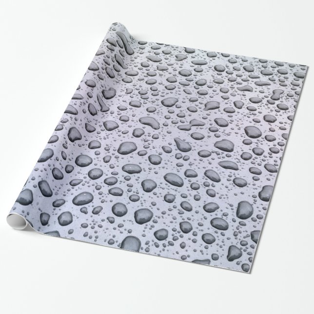 Waterdrops Wrapping Paper (Unrolled)