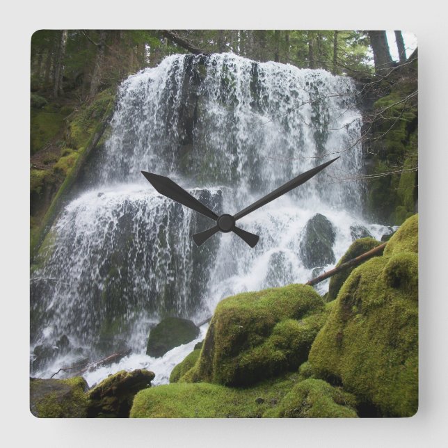 Waterfall 10.75" square wall clock (Front)