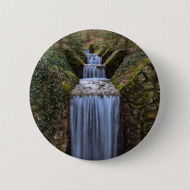 Waterfall 2 Inch Round Button (Front)
