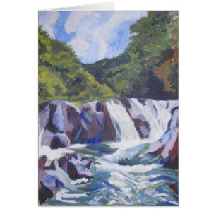 Waterfall and blue sky