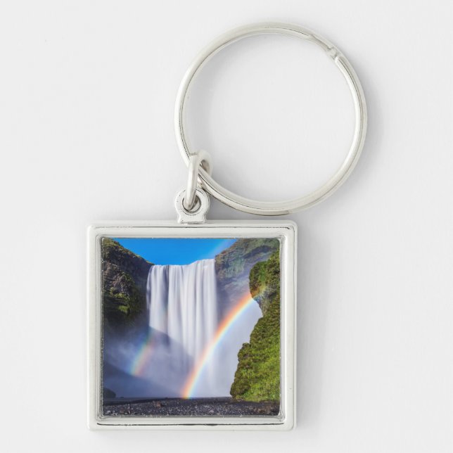 Waterfall and rainbow keychain (Front)