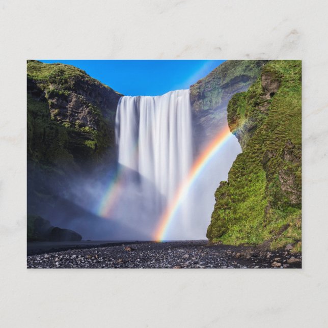 Waterfall and rainbow postcard (Front)
