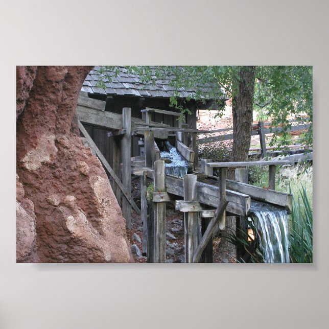 Waterfall at Big Thunder Mountain Railroad Poster (Front)