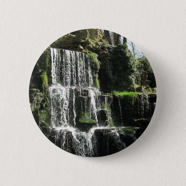 Waterfall at Bowood 2 Inch Round Button (Front)