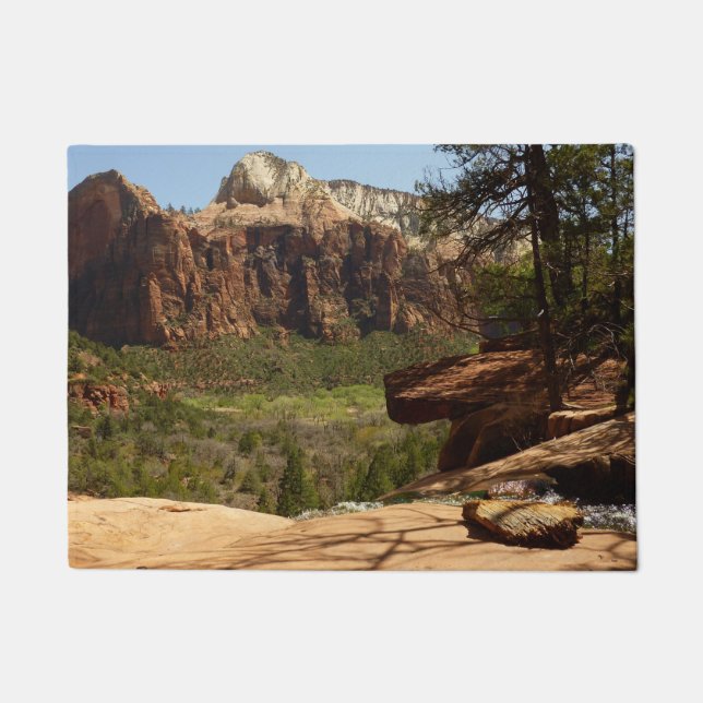 Waterfall at Emerald Pools in Zion National Park Doormat (Front)