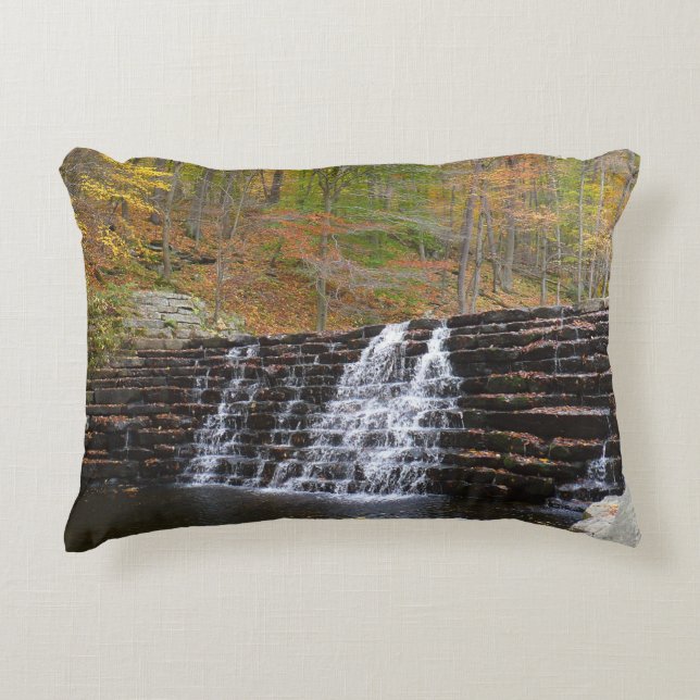 Waterfall at Laurel Hill State Park I Accent Pillow (Front)
