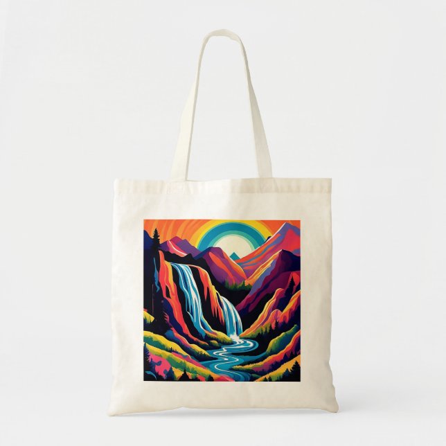 Waterfall at sunrise 4 tote bag (Front)