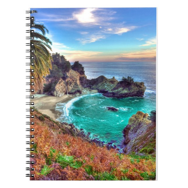 Waterfall at the beach notebook (Front)