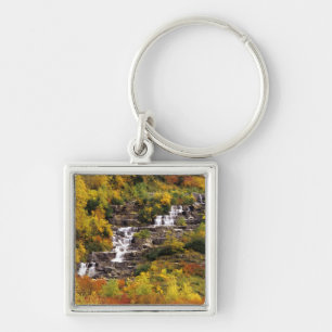 Waterfall below Mt Cannon in Glacier National Keychain