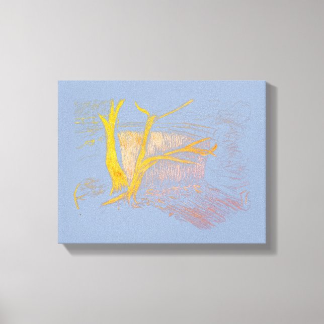 Waterfall Blue/Grey Canvas Print (Front)