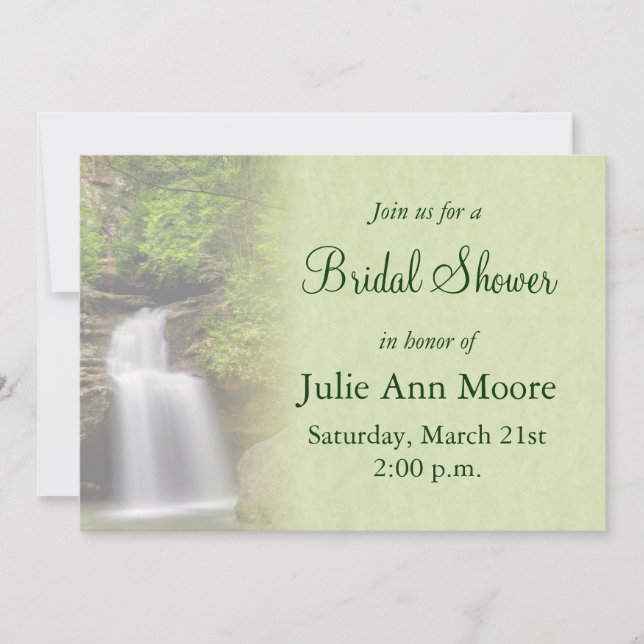 Waterfall Bridal Shower Invitation (Front)