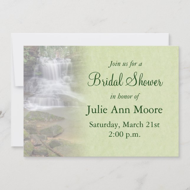 Waterfall Bridal Shower Invitation (Front)
