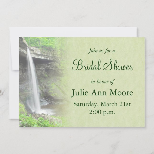 Waterfall Bridal Shower Invitation (Front)