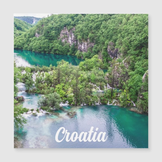 Waterfall cascade in Plitvice Lakes Park, Croatia  (Front)