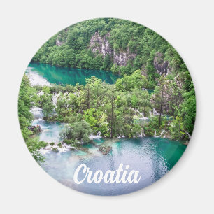 Waterfall cascade in Plitvice Lakes Park, Croatia Magnet
