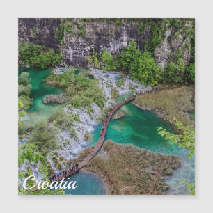 Waterfall cascade of Plitvice lakes park