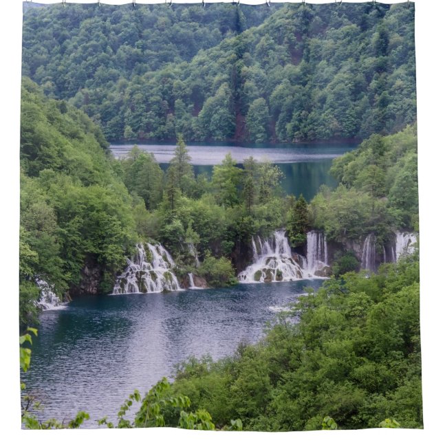 Waterfall cascade with green forest in Croatia (Front)