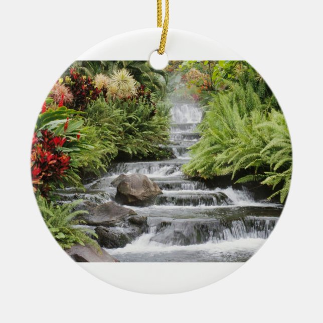 Waterfall Ceramic Ornament (Front)