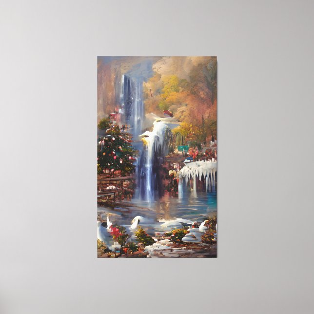 Waterfall - Colourful Abstract Painting Canvas Pri (Front)