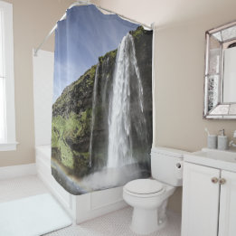 Waterfall, customize shower curtain