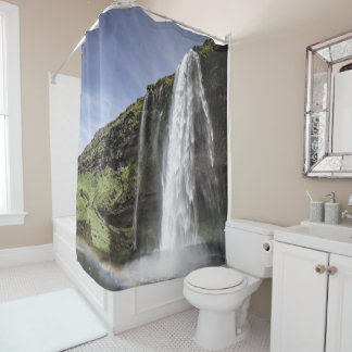 Waterfall, customize shower curtain