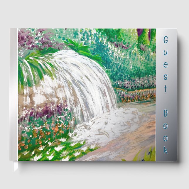 Waterfall Foil Guestbook (Front)