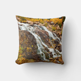 Waterfall In Grand Teton National Park Throw Pillow