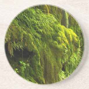 Waterfall in green coaster