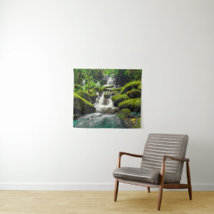 Waterfall in Jungle Phu Tub Berk Mountain Tapestry
